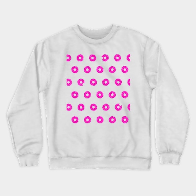 Pink Donut Pattern Crewneck Sweatshirt by HHT